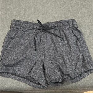 Lululemon soft jersey mid-rise heathered gray Shorts.